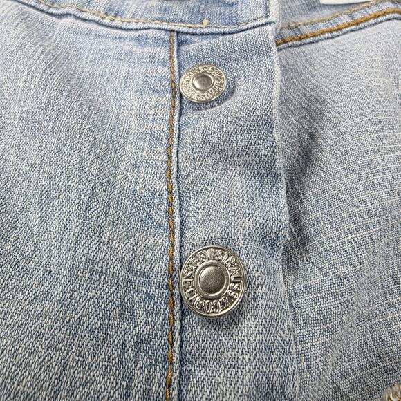 Levis Jeans Womens 13 Light Wash Low Slouch Cropped Wide Leg Denim Button Fly - Picture 13 of 16